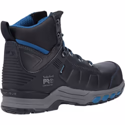) Timberland Pro Hypercharge Work Leather Black/Teal Safety Boots - Black, 6.5 (Adults'