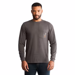 Timberland PRO Men's Base Plate Blended Long-Sleeve T-Shirt Dark Char