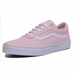 Vans Ward VN0A3TFWVUZ1 Canvas Lace Up Trainers Pink - UK 4 / EU 36.5