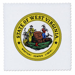 3dRose qs_55357_1 State Seal of West Virginia PD-US Quilt Square  10 by 10-Inch