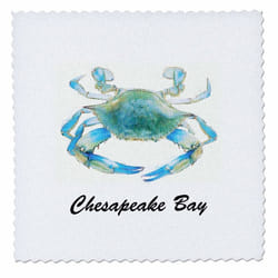 3dRose qs_128181_1 Chesapeake Bay Blue Crab Maryland Quilt Square  10 by 10-Inch