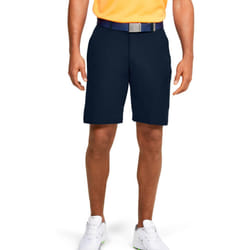 Under Armour Mens 2021 Tech 4-Way Stretch Moisture Wicking Flat Front Shorts - 30" Waist, Academy