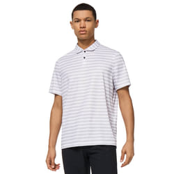 Oakley Mens 2021 Step Shade Stripe RC Hydrolix Moisture Wicking Polo Shirt - L, White