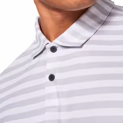 Oakley Mens 2021 Step Shade Stripe RC Hydrolix Moisture Wicking Polo Shirt - L, White