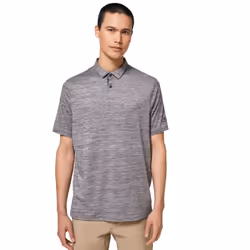 Oakley Mens 2021 Contender Heather Hydrolix Wicking Golf Polo Shirt - L, Dark Grey Heather