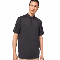 Oakley Mens 2021 Contender Heather Hydrolix Wicking Golf Polo Shirt - M, Blackout Heather