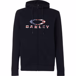 Oakley Men's Bark Full Zip Hoodie 2.0  Black/American Flag  XXL