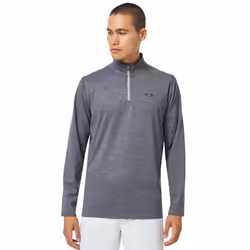 Oakley Mens 2022 Oakley Gravity Range QTR Heathered Soft Touch Golf Sweater - M, Stone Gray Hthr