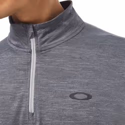 Oakley Mens 2022 Oakley Gravity Range QTR Heathered Soft Touch Golf Sweater - XL, Stone Gray Hthr