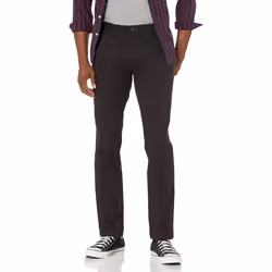 Amazon Essentials Mens Skinny-Fit Washed comfort Stretch chino Pant (Previously goodthreads)  Black  38W x 28L