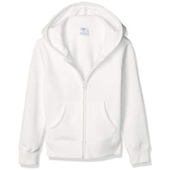 Amazon Essentials Toddler Girls' Fleece Zip-Up Hoodie Sweatshirt  Whit
