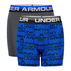 Under Armour Boys Performance Boxer Briefs 2 Pack Ultra Blue27X6700641  Youth XLarge