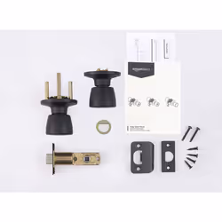 Amazon Basics Tulip Door Knob  Passage  Matte Black