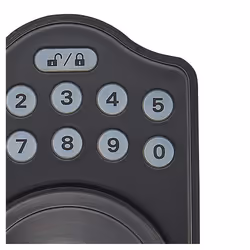 Amazon Basics Electronic Keypad Entry Lever Door Lock - Oil Rubbed Bronze  78.3mm W x 129.2mm H