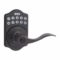 Amazon Basics Electronic Keypad Entry Lever Door Lock - Oil Rubbed Bronze  78.3mm W x 129.2mm H