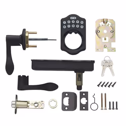 Amazon Basics Electronic Keypad Entry Lever Door Lock  Matte Black  7.83 cm x 12.91 cm