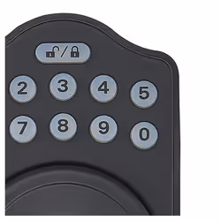 Amazon Basics Electronic Keypad Entry Lever Door Lock  Matte Black  7.83 cm x 12.91 cm
