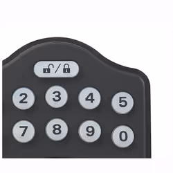 Amazon Basics - Traditional Electronic Keypad Deadbolt Door Lock with Passage Lever  5.08 x 3.08 x 0.1 in  Matte Black  1-Pack