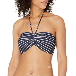 Tommy Hilfiger Womens Standard Bandeau Bikini Top  Sky Captain Stripe  Medium