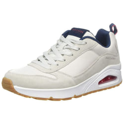 Skechers Men's Uno Stacre Oxford  Off-White (Off-White Leather/Pu/Mesh/Trim Ofwt)  8