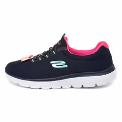 Skechers womens Summits Sneaker  Navy/Hot Pink  6 US