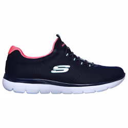 Skechers Women's Summits Sneaker  Navy/Hot Pink  6.5