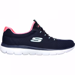 ) Summits | Navy/Hot Pink | Womens Slip On Trainers - 8 (Adults'
