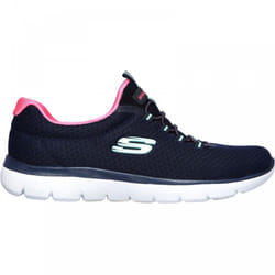 ) Summits | Navy/Hot Pink | Womens Slip On Trainers - 8 (Adults'