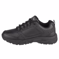 Skechers Men's Low-Top Trainers  Black Leather Synthetic Textile Black Trim  8