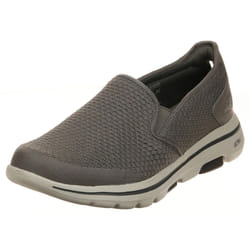 Skechers Men's GOwalk 5 - Elastic Stretch Athletic Slip-On Casual Loafer Walking Shoe Sneaker  Khaki  11.5
