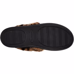 ) Skechers cali cozy campfire f womens ladies full slippers black/leopard print - 3 (Adults'