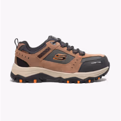 Skechers Work 77183EC/BRBK GREETAH Mens Suede Safety Trainers Brown/Black - UK 7.5