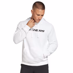 Skechers Mens Heritage II Pullover Kangaroo Pocket Comfort Fit Hoody - 2XL, White