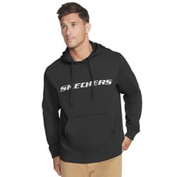 Skechers Mens Heritage II Pullover Kangaroo Pocket Comfort Fit Hoody - M, Black