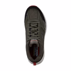) Skechers Oak Canyon Verketta Leather Men's Olive/Black Trainers - Green, 12 (Adults'