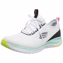 Skechers Women's Low-Top Trainers  White White Mesh Multi Trim Wmlt  8