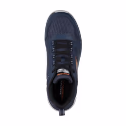 ) Skechers Track Knockhill Leather Men's Navy/Orange Trainers - Blue, 10 (Adults'