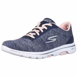 Skechers Womens gO Walk 5-True Sneaker NavyPink 65 Medium US