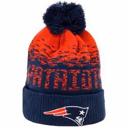 New Era New England Patriots Ombre NFL Football Winter Beanie Bobble Hat - Navy