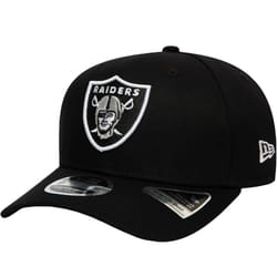 New Era Las Vegas Raiders 9FIFTY Stretch Adjustable Snapback Cap Hat - Black - S/M, Black
