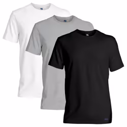 Ted Baker Mens 2021 3-Pack Breathable Cotton Stretch Crew Neck T-Shirt - M, Black/Light Grey/White