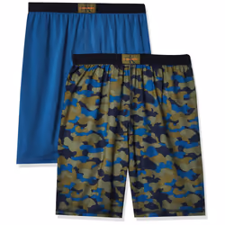 Calvin Klein Boys' Little Lounge Pajama Shorts 2 Pack Green/Dark Blu