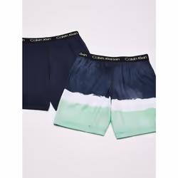 Calvin Klein Boys' Little Lounge Pajama Shorts  2 Pack  Dipdye/Black I
