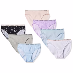 Calvin Klein Girls Cotton Underwear Bikini Panties  7 Pack Stars Medium