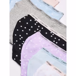 Calvin Klein Girls Cotton Underwear Bikini Panties  7 Pack Stars Medium