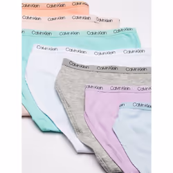 Calvin Klein Girls Cotton Underwear Bikini Panties 7 Pack Fun Icons Medium