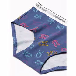 Calvin Klein Girls Little Modern Cotton Hipster Underwear  Multipack  Very BerryWhiteCk Logo  Large