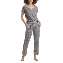 Tommy HilfigerWomensShort Sleeve and Pants Logo Lounge Bottom Pajama S