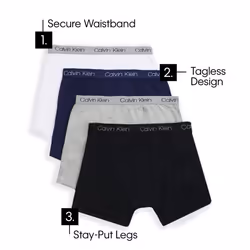 Calvin Klein Little Modern Cotton Boxer Briefs  5 Pack Breathable Unde