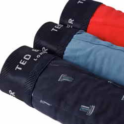 Ted Baker Mens 3 Pack Patterned Comfort Cotton Stretch Boxer Briefs - S, Lychee/Aegean Blue/Navy Wikket